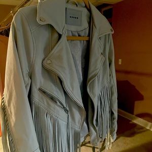 Light great fringe leather jacket - bomber style